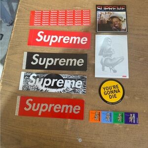 Supreme Stickers a bundle of 9 different stickers as shown in pictures